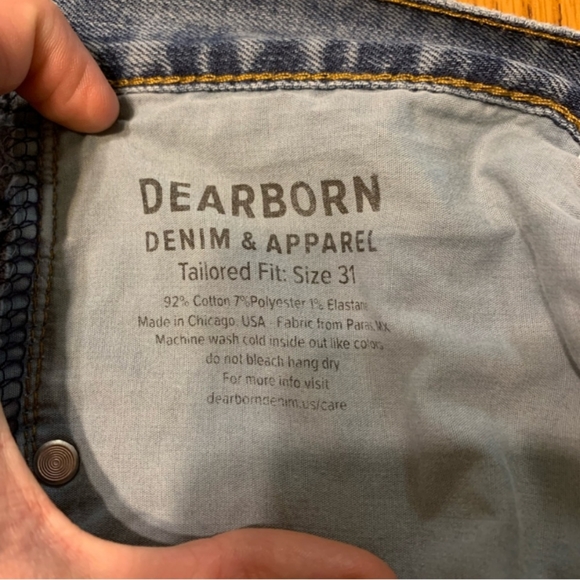 Dearborn Denim slim fit men's jeans size 31x34 made in USA - Picture 3 of 4